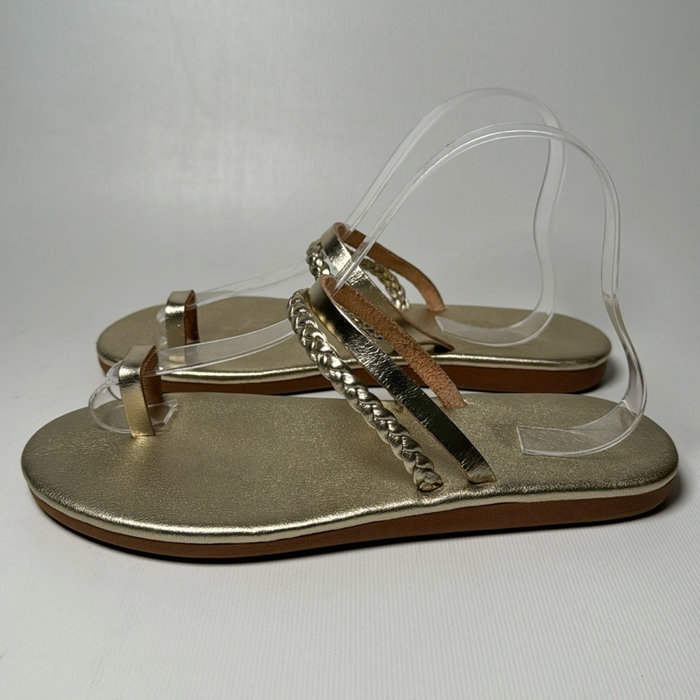 Ancient Greek Gold Top Strap Comfort Sandals